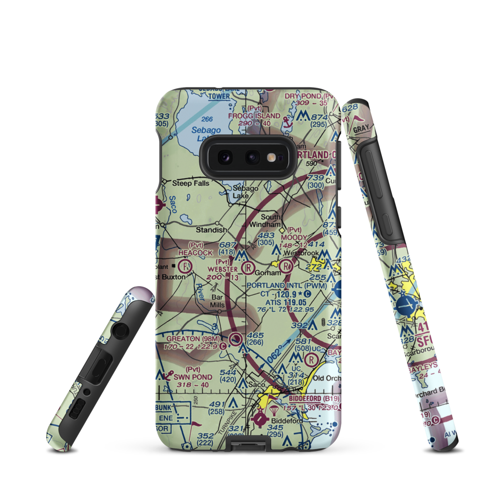Webster Field (ME91) VFR Sectional Samsung Phone Case Samsung Galaxy S10e model shown