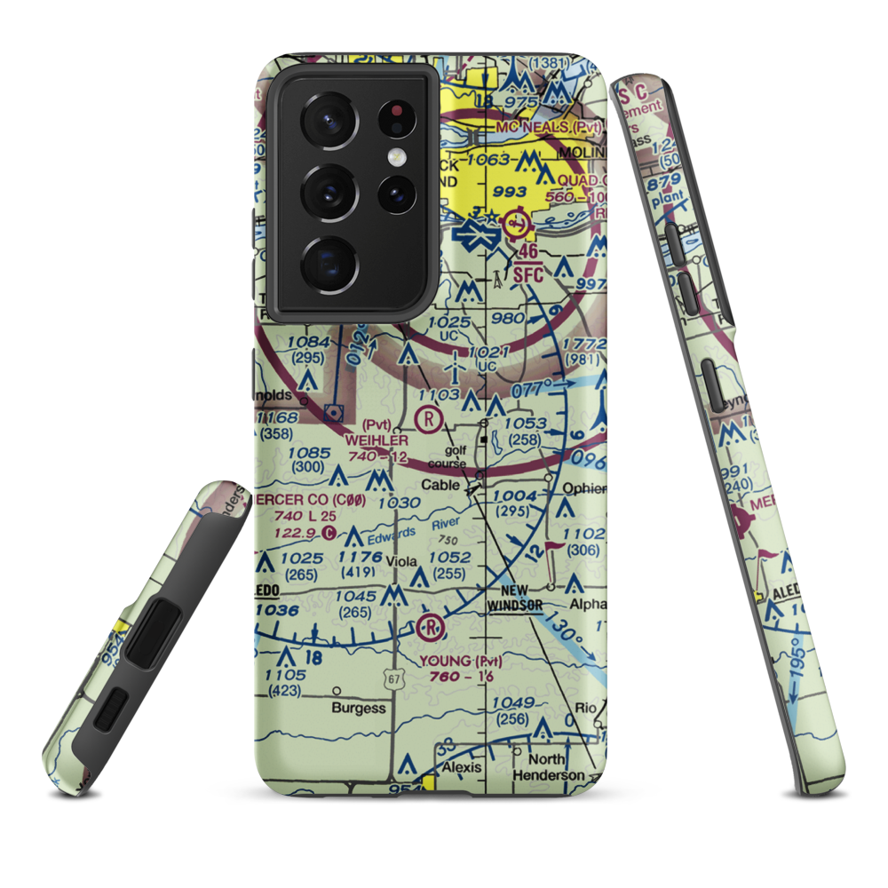 Weihler Airport (2LL2) VFR Sectional Samsung Phone Case Samsung Galaxy S21 Ultra model shown