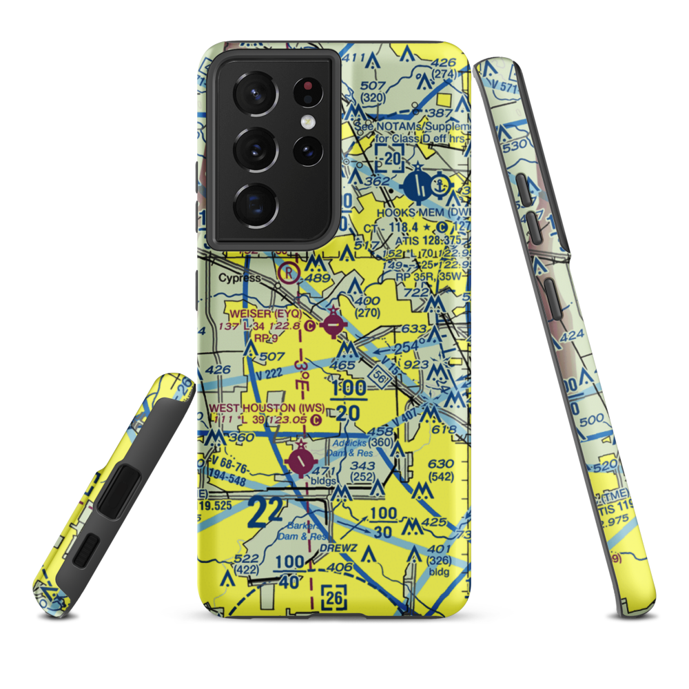 Weiser Air Park (EYQ) VFR Sectional Samsung Phone Case Samsung Galaxy S21 Plus model shown