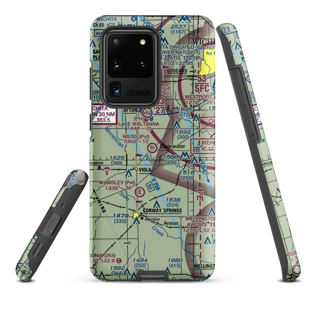 Weiss Acres Airport (24KS) VFR Sectional Samsung Phone Case Samsung Galaxy S20 Ultra model shown