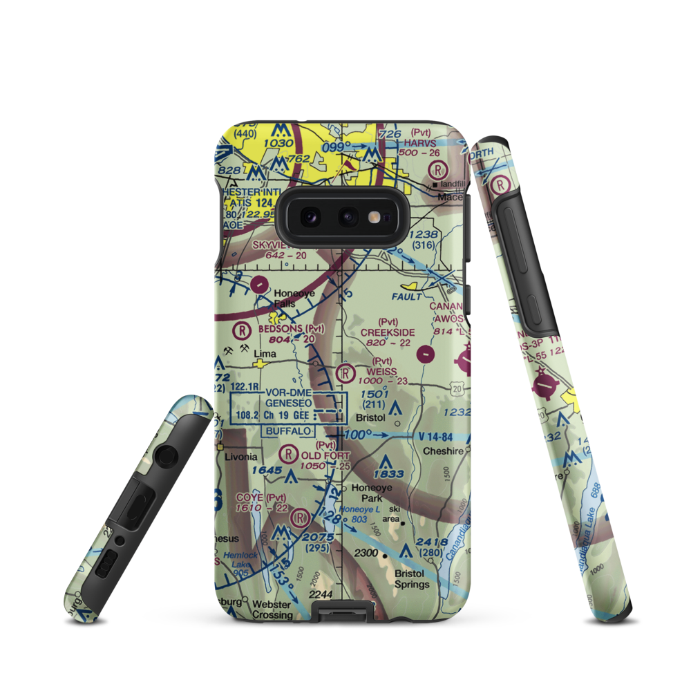 Weiss Airfield (00NY) VFR Sectional Samsung Phone Case Samsung Galaxy S10e model shown