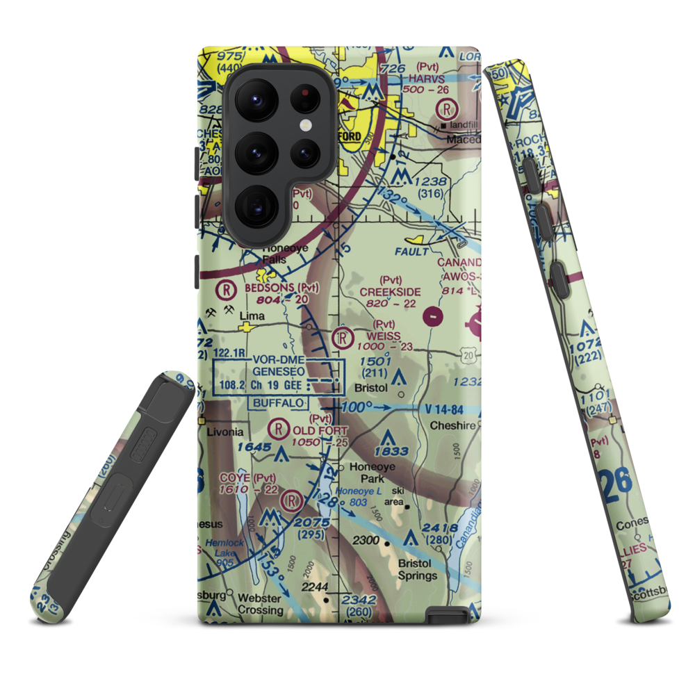 Weiss Airfield (00NY) VFR Sectional Samsung Phone Case Samsung Galaxy S22 Ultra model shown