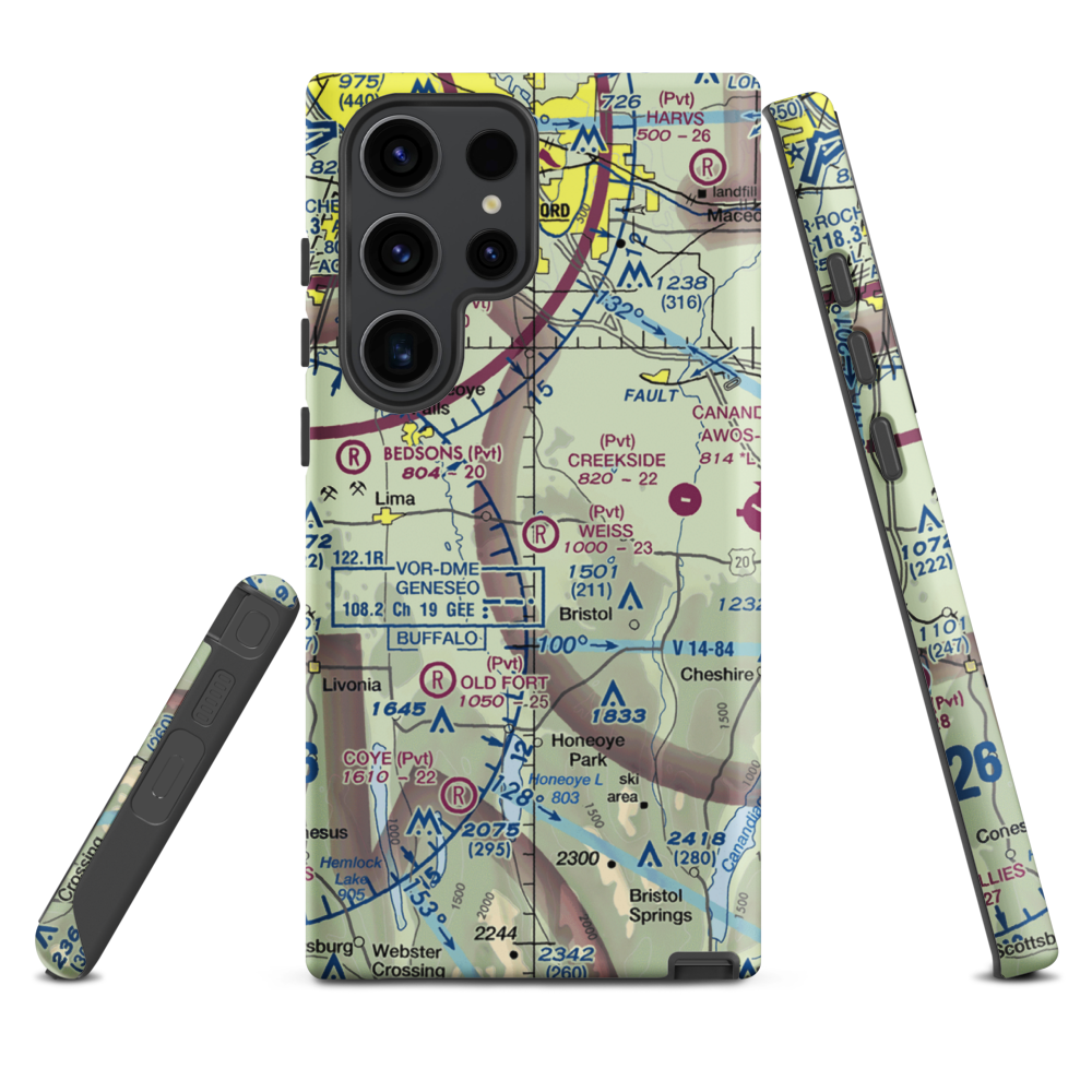 Weiss Airfield (00NY) VFR Sectional Samsung Phone Case Samsung Galaxy S23 Ultra model shown