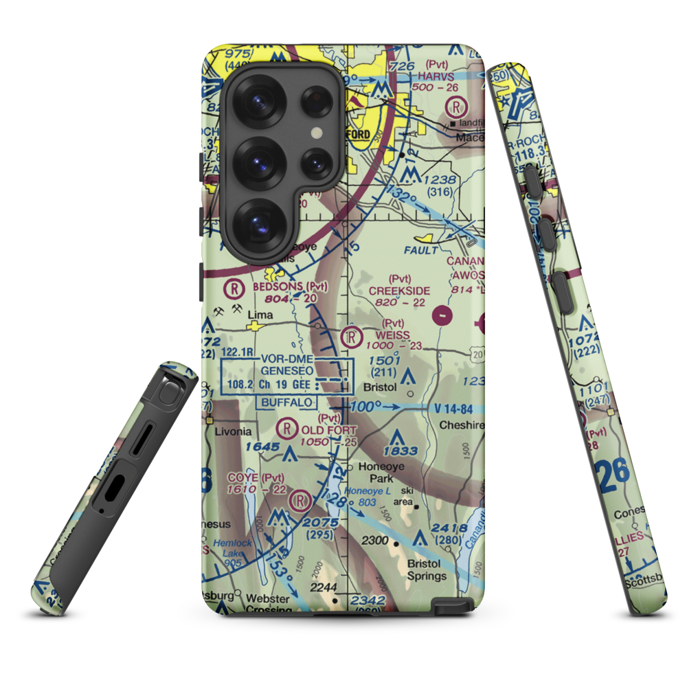 Weiss Airfield (00NY) VFR Sectional Samsung Phone Case Samsung Galaxy S25 Ultra model shown
