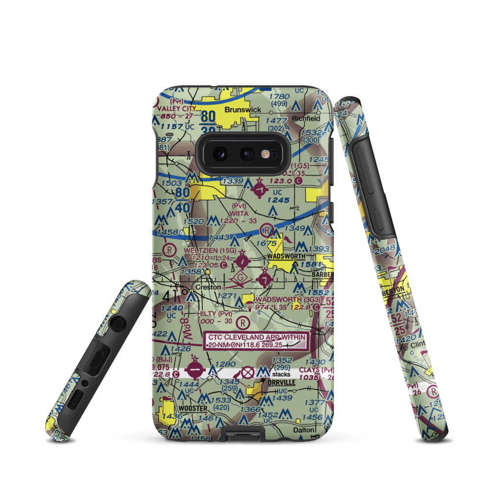 Weltzien Skypark Airport (15G) VFR Sectional Samsung Phone Case Samsung Galaxy S10e model shown