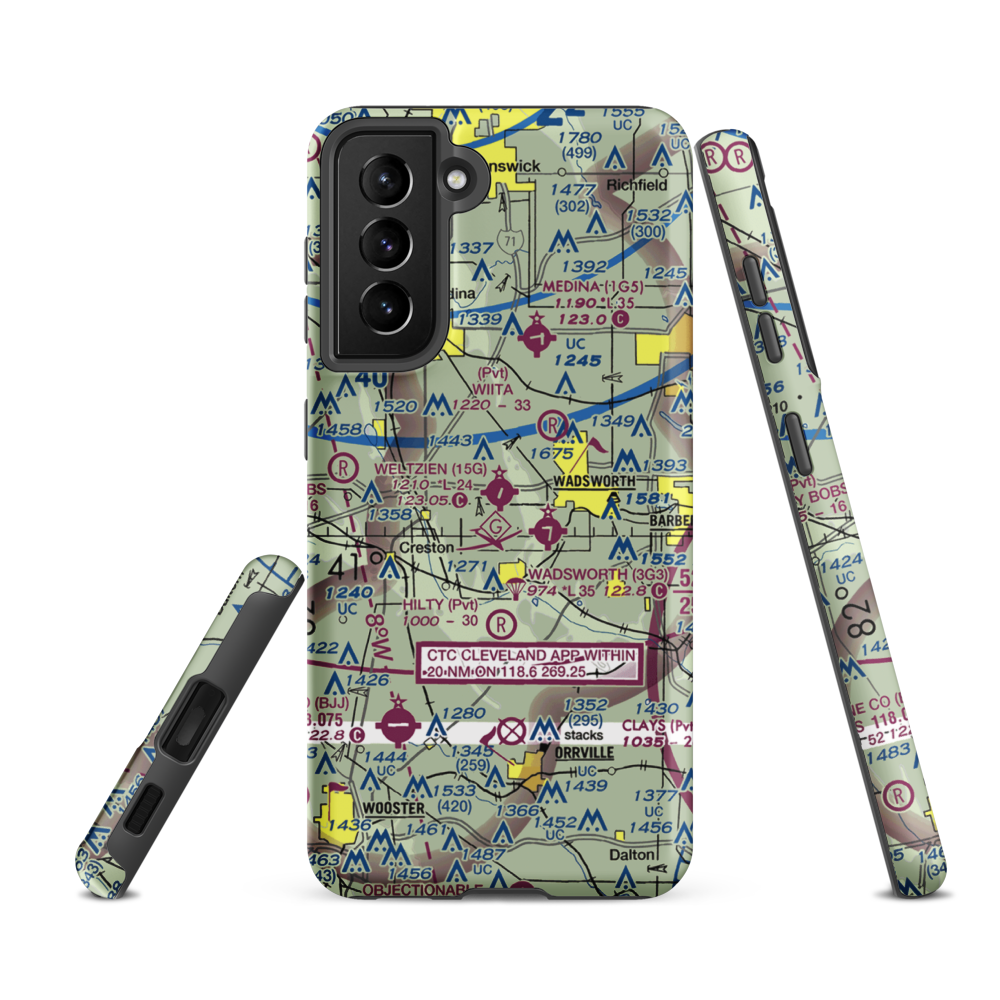 Weltzien Skypark Airport (15G) VFR Sectional Samsung Phone Case Samsung Galaxy S21 FE model shown