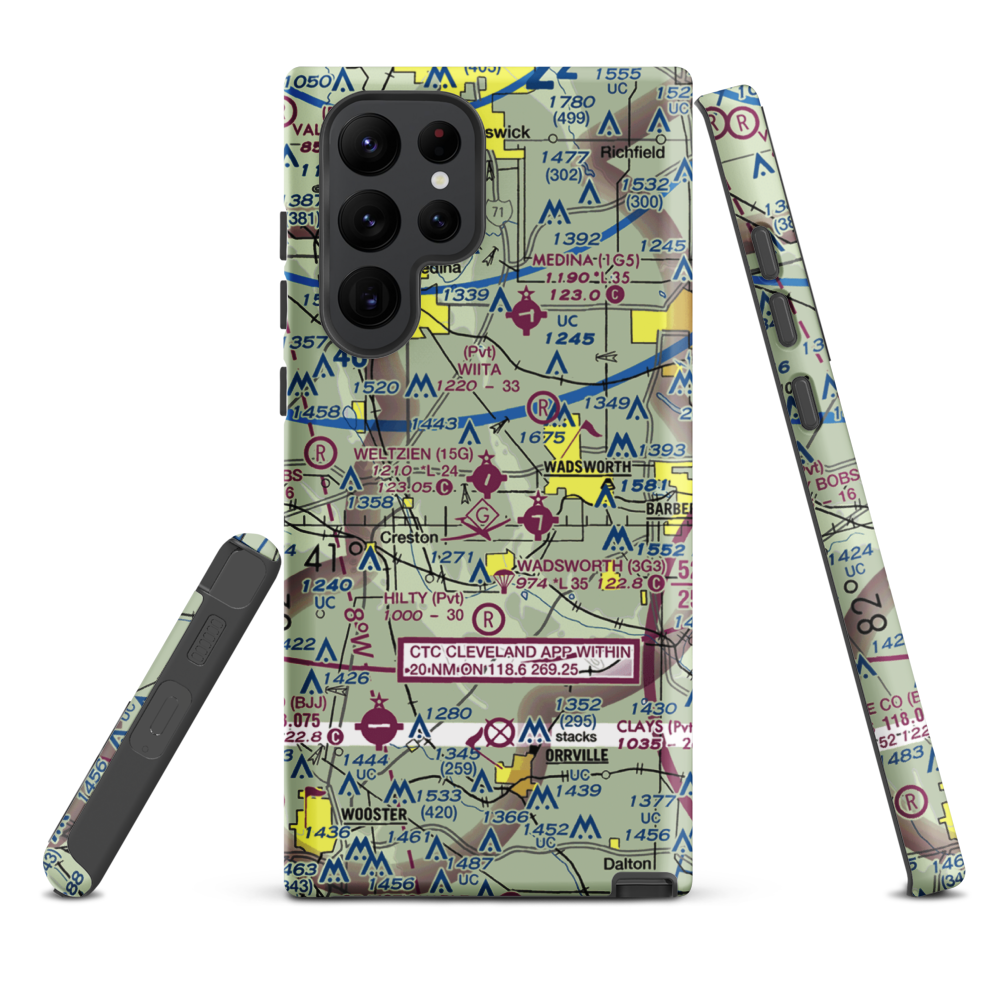 Weltzien Skypark Airport (15G) VFR Sectional Samsung Phone Case Samsung Galaxy S22 Ultra model shown