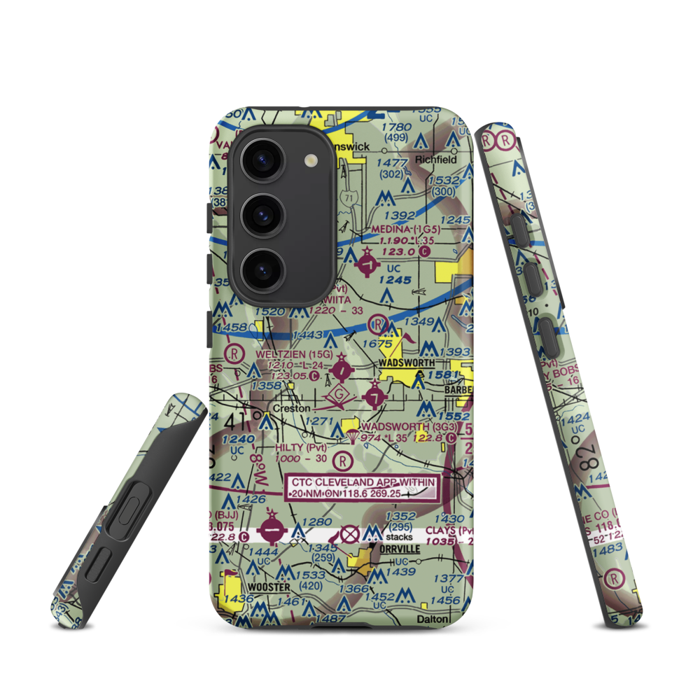 Weltzien Skypark Airport (15G) VFR Sectional Samsung Phone Case Samsung Galaxy S23 model shown
