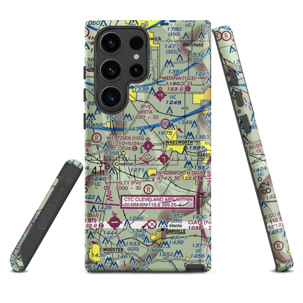 Weltzien Skypark Airport (15G) VFR Sectional Samsung Phone Case Samsung Galaxy S23 Ultra model shown
