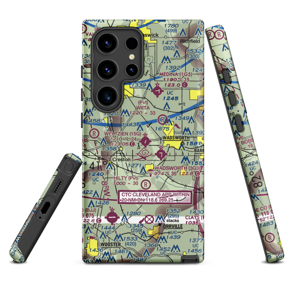 Weltzien Skypark Airport (15G) VFR Sectional Samsung Phone Case Samsung Galaxy S24 Ultra model shown