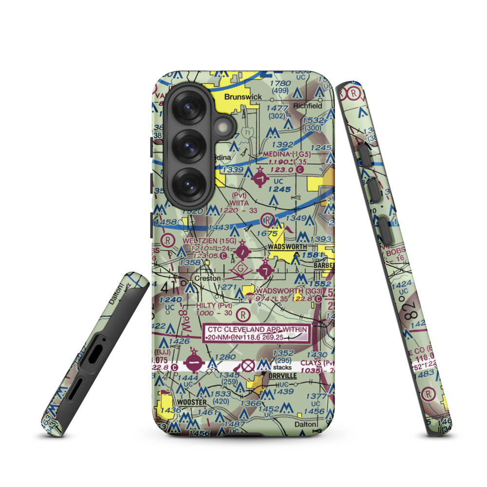 Weltzien Skypark Airport (15G) VFR Sectional Samsung Phone Case Samsung Galaxy S25 model shown