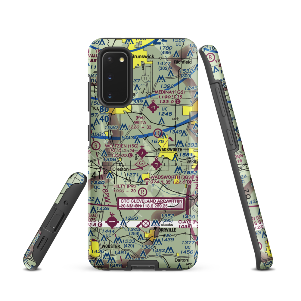 Weltzien Skypark Airport (15G) VFR Sectional Samsung Phone Case Samsung Galaxy S20 model shown