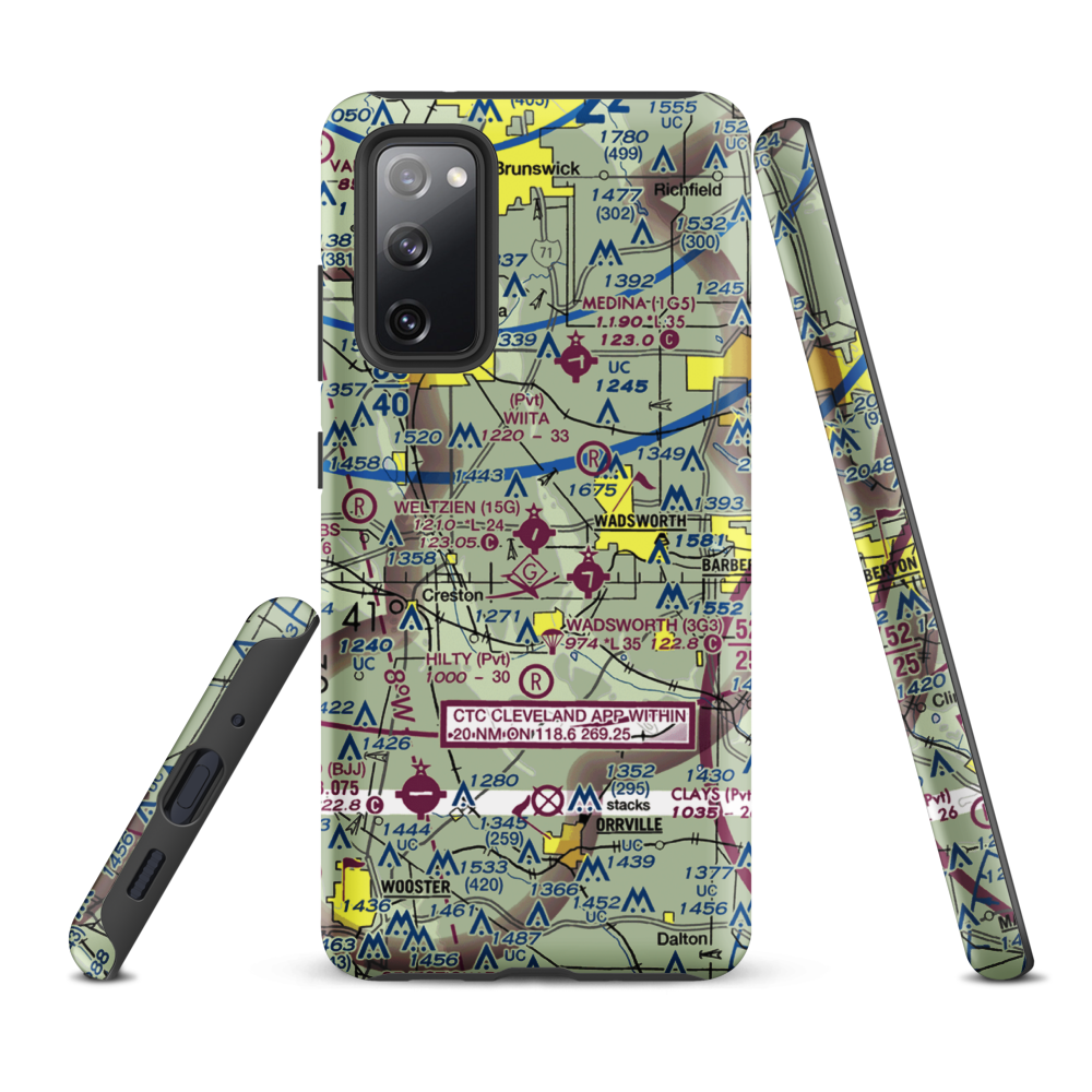 Weltzien Skypark Airport (15G) VFR Sectional Samsung Phone Case Samsung Galaxy S20 FE model shown