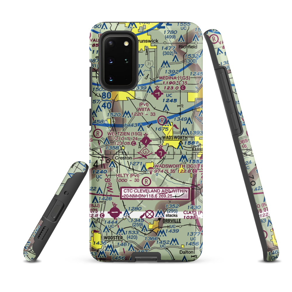 Weltzien Skypark Airport (15G) VFR Sectional Samsung Phone Case Samsung Galaxy S20 Plus model shown