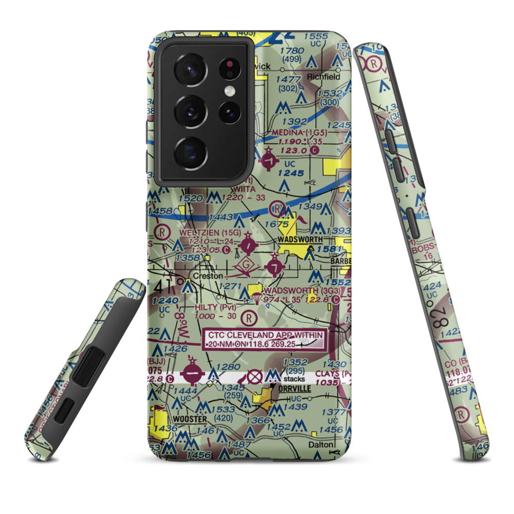 Weltzien Skypark Airport (15G) VFR Sectional Samsung Phone Case Samsung Galaxy S21 Ultra model shown