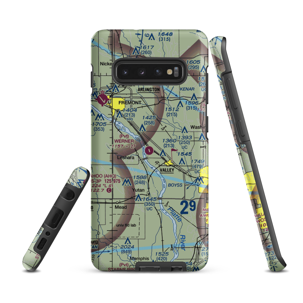 Werner Airport (NE56) VFR Sectional Samsung Phone Case Samsung Galaxy S10e model shown