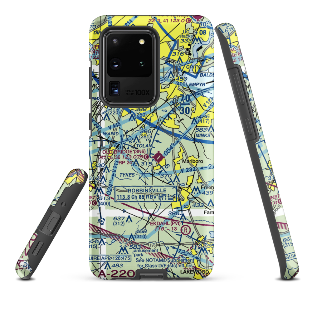 Werner Private Airport (NJ75) VFR Sectional Samsung Phone Case Samsung Galaxy S20 Ultra model shown