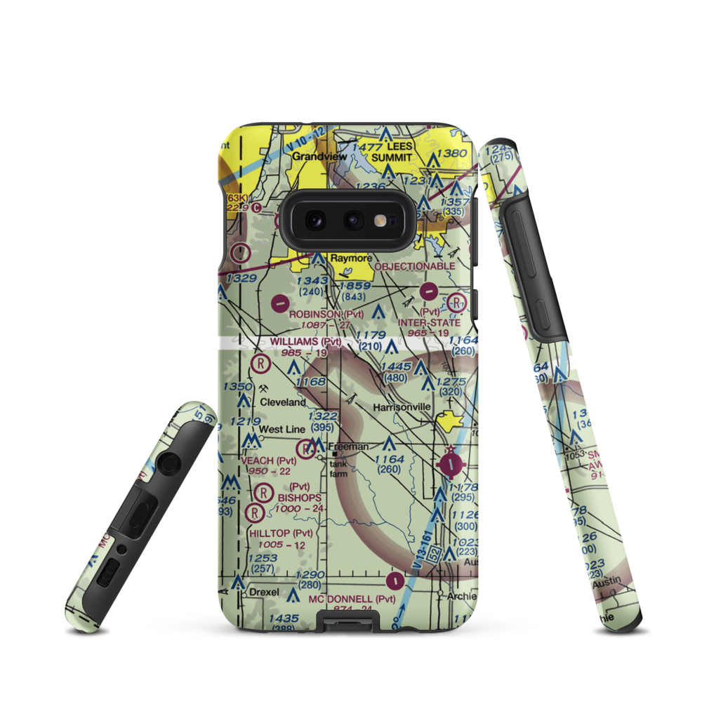 West Aero Ranch Airport (6MO9) VFR Sectional Samsung Phone Case Samsung Galaxy S10e model shown