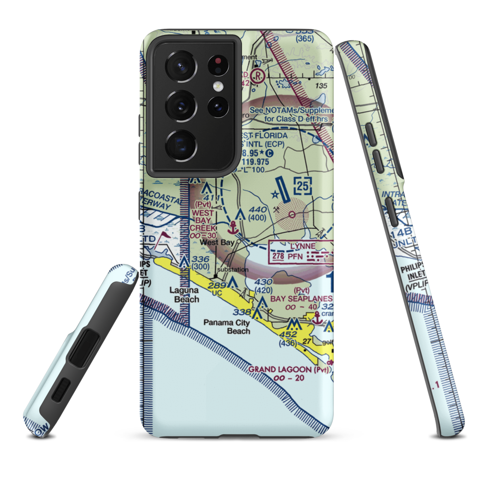 West Bay Creek Seaplane Base (1FL5) VFR Sectional Samsung Phone Case Samsung Galaxy S21 Plus model shown