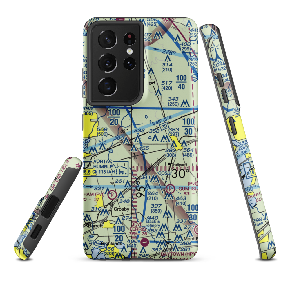 West Liberty Airport (TS35) VFR Sectional Samsung Phone Case Samsung Galaxy S21 Ultra model shown