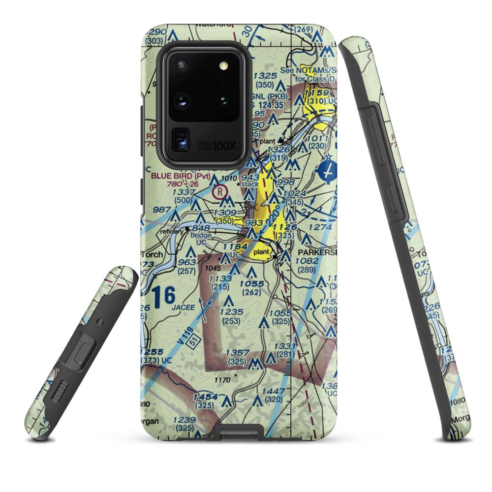 West Parkersburg Seaplane Base (WV38) VFR Sectional Samsung Phone Case Samsung Galaxy S20 Ultra model shown