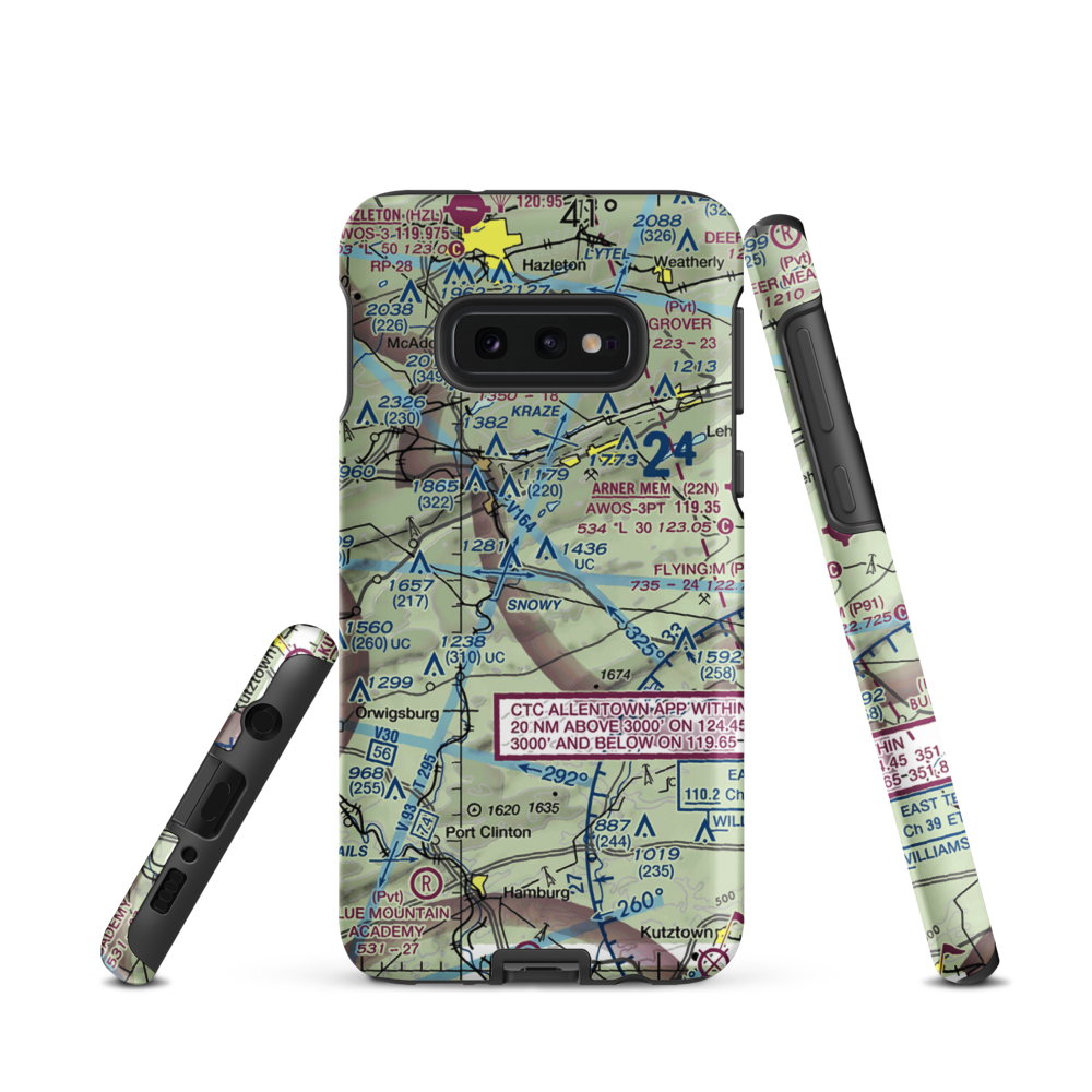 West Penn Township Airport (PS99) VFR Sectional Samsung Phone Case Samsung Galaxy S10e model shown
