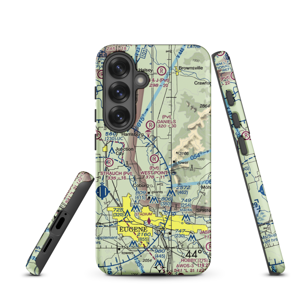 West Point Airport (OR45) VFR Sectional Samsung Phone Case Samsung Galaxy S25 model shown