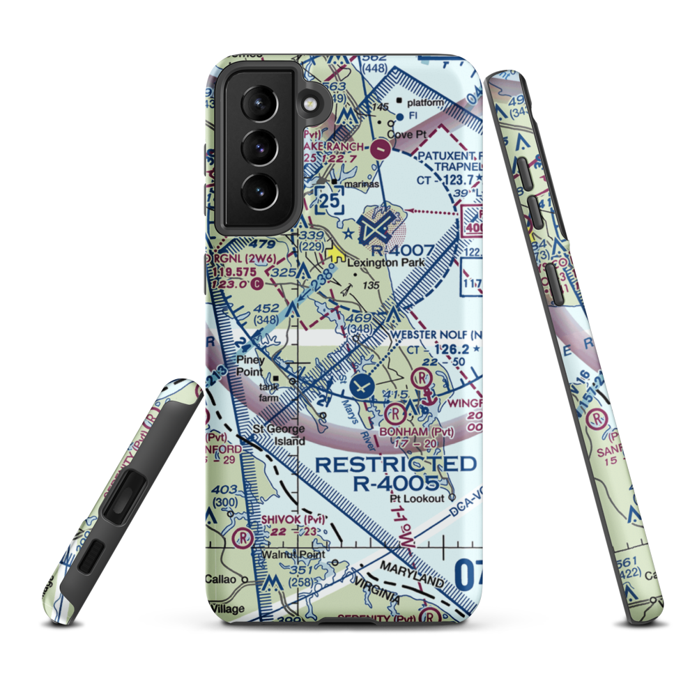 West St Mary's Airport (3MD6) VFR Sectional Samsung Phone Case Samsung Galaxy S21 Plus model shown