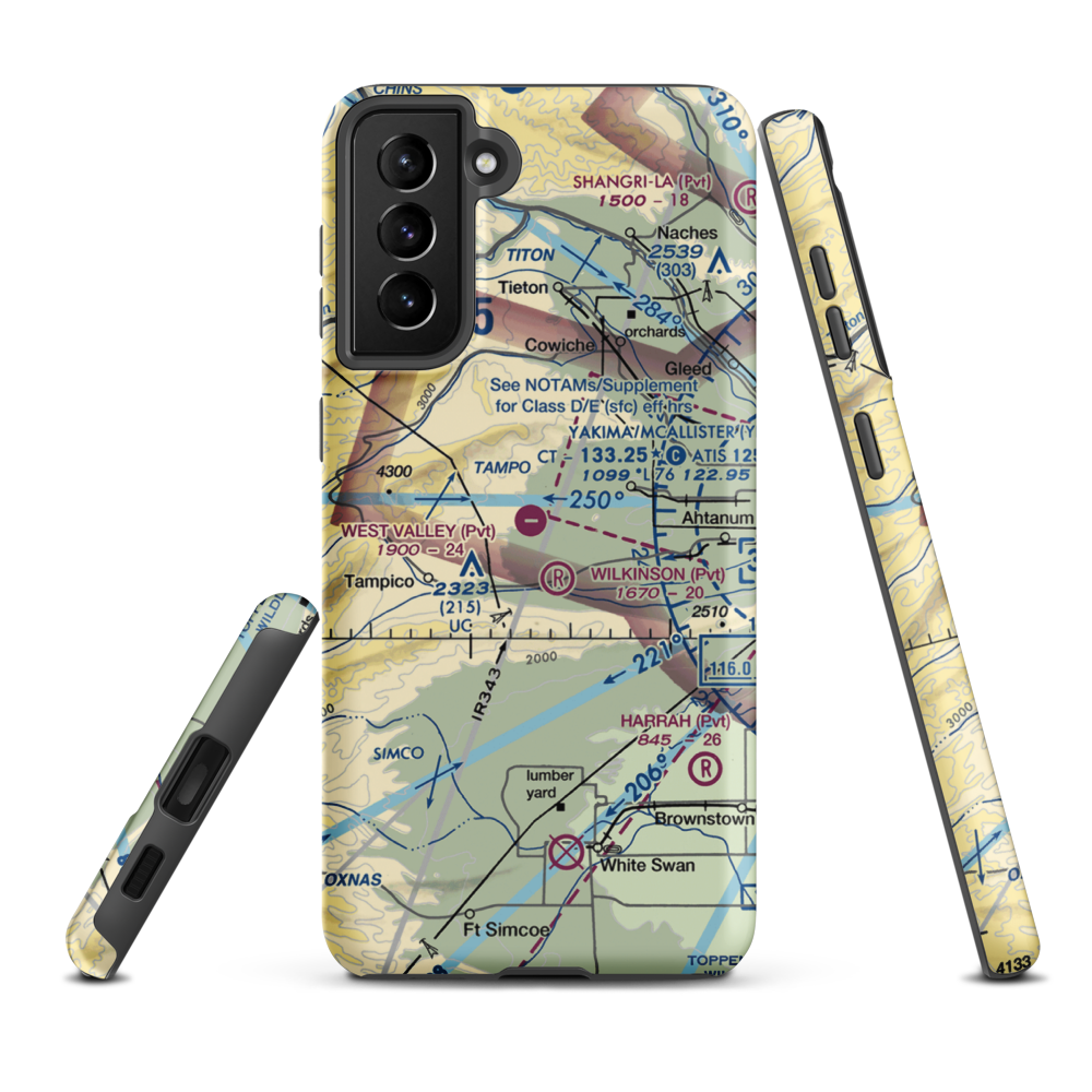 West Valley Airport (48WA) VFR Sectional Samsung Phone Case Samsung Galaxy S21 Plus model shown