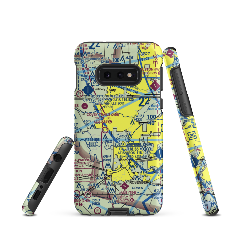 Westheimer Air Park (O07) VFR Sectional Samsung Phone Case Samsung Galaxy S10e model shown
