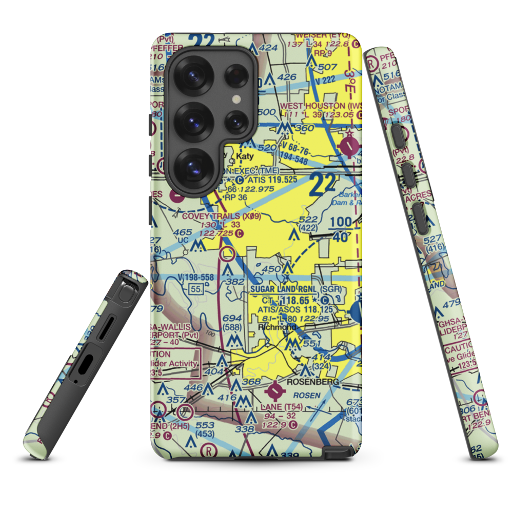 Westheimer Air Park (O07) VFR Sectional Samsung Phone Case Samsung Galaxy S25 Ultra model shown