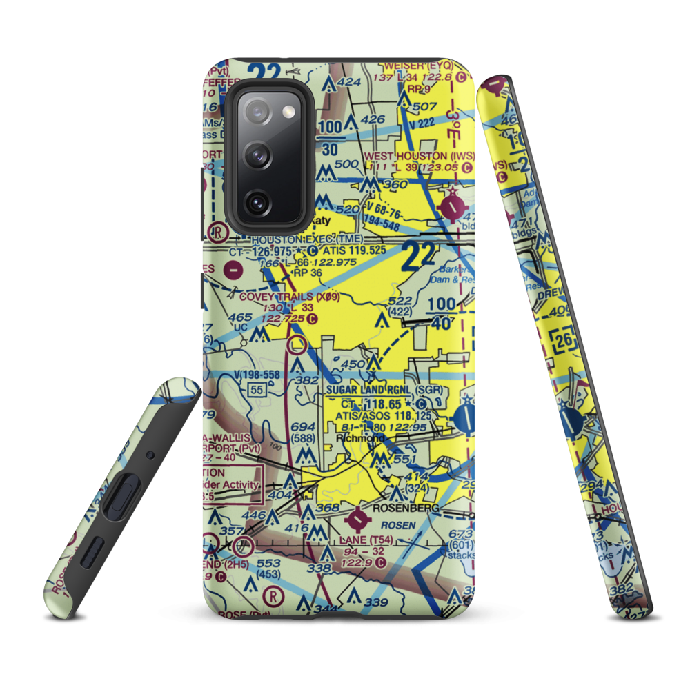 Westheimer Air Park (O07) VFR Sectional Samsung Phone Case Samsung Galaxy S20 FE model shown