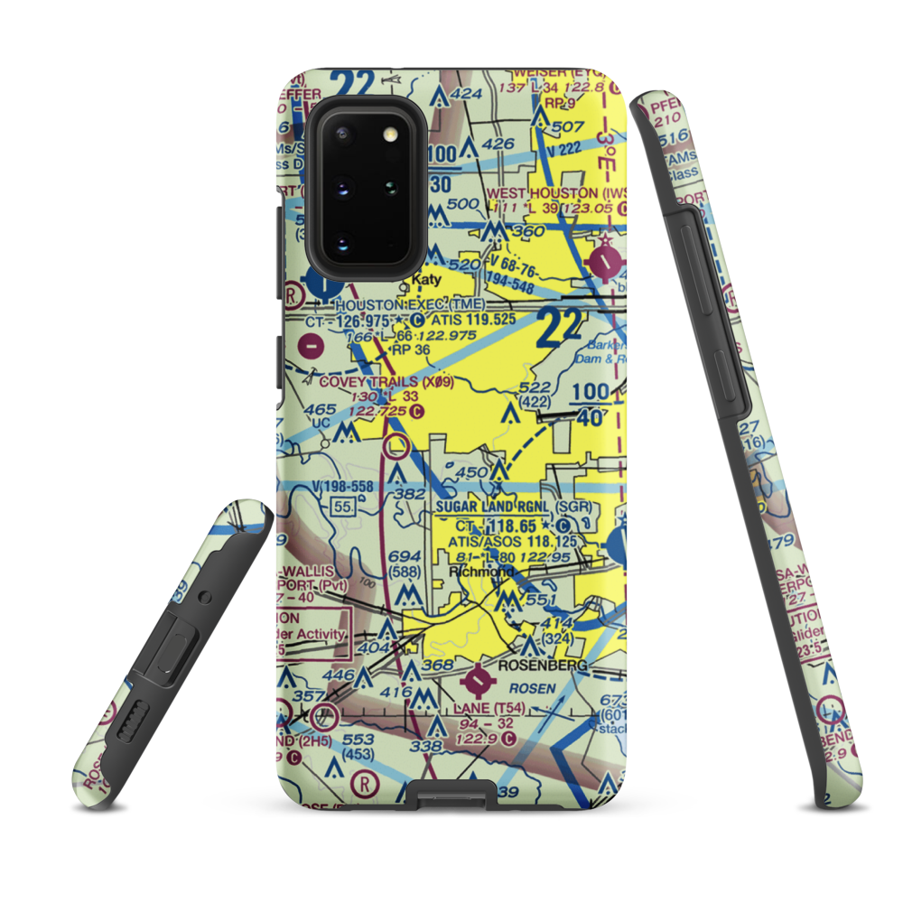 Westheimer Air Park (O07) VFR Sectional Samsung Phone Case Samsung Galaxy S20 Plus model shown
