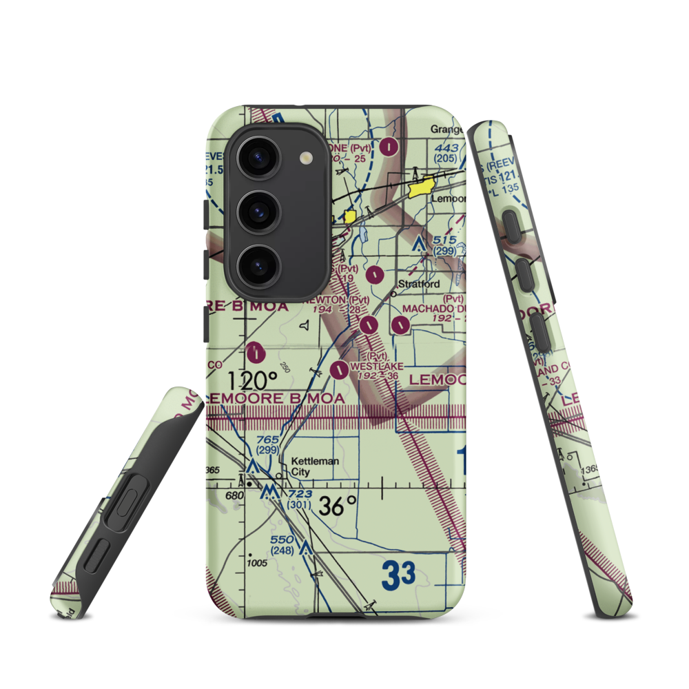Westlake Farms Airport (92CA) VFR Sectional Samsung Phone Case Samsung Galaxy S23 model shown
