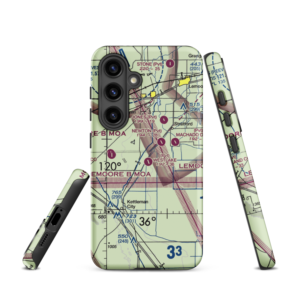 Westlake Farms Airport (92CA) VFR Sectional Samsung Phone Case Samsung Galaxy S24 model shown