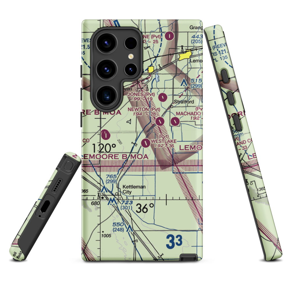 Westlake Farms Airport (92CA) VFR Sectional Samsung Phone Case Samsung Galaxy S24 Ultra model shown
