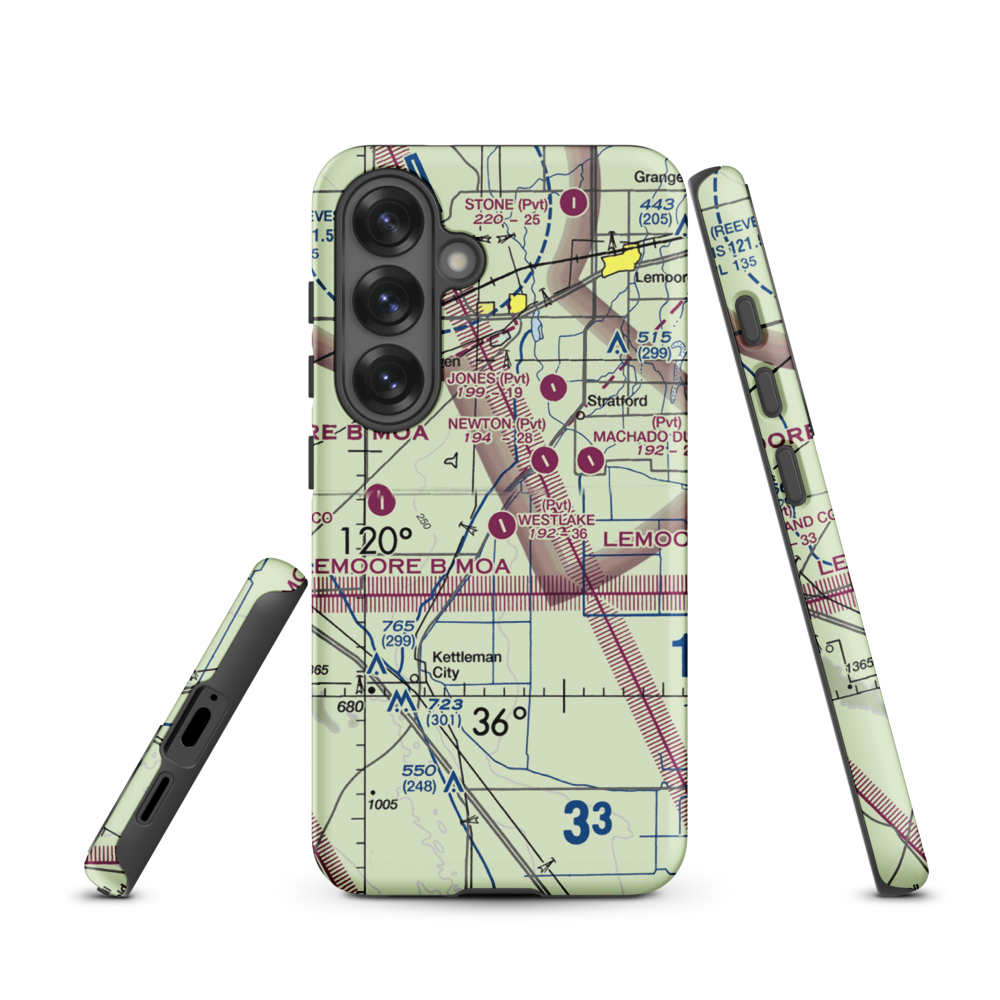 Westlake Farms Airport (92CA) VFR Sectional Samsung Phone Case Samsung Galaxy S25 model shown