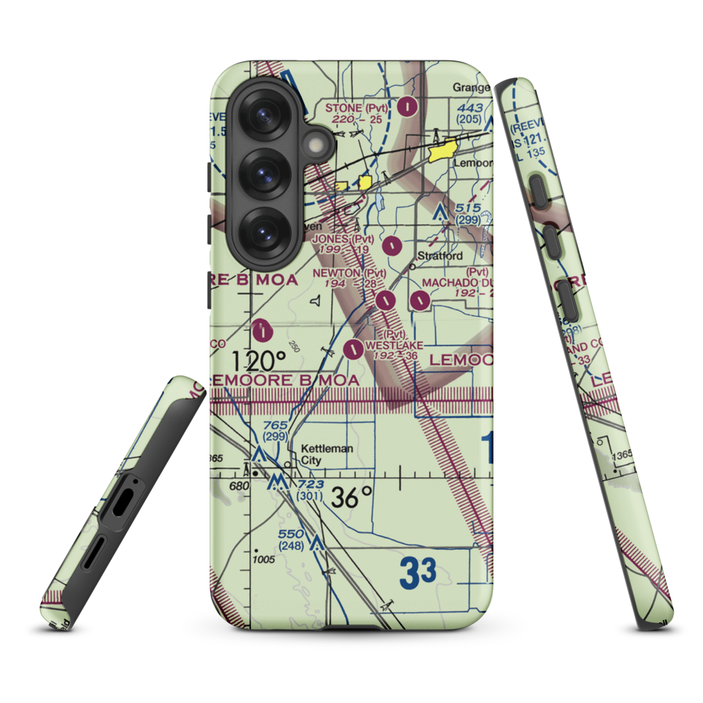 Westlake Farms Airport (92CA) VFR Sectional Samsung Phone Case Samsung Galaxy S25 Plus model shown
