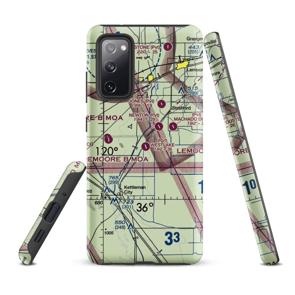 Westlake Farms Airport (92CA) VFR Sectional Samsung Phone Case Samsung Galaxy S20 FE model shown