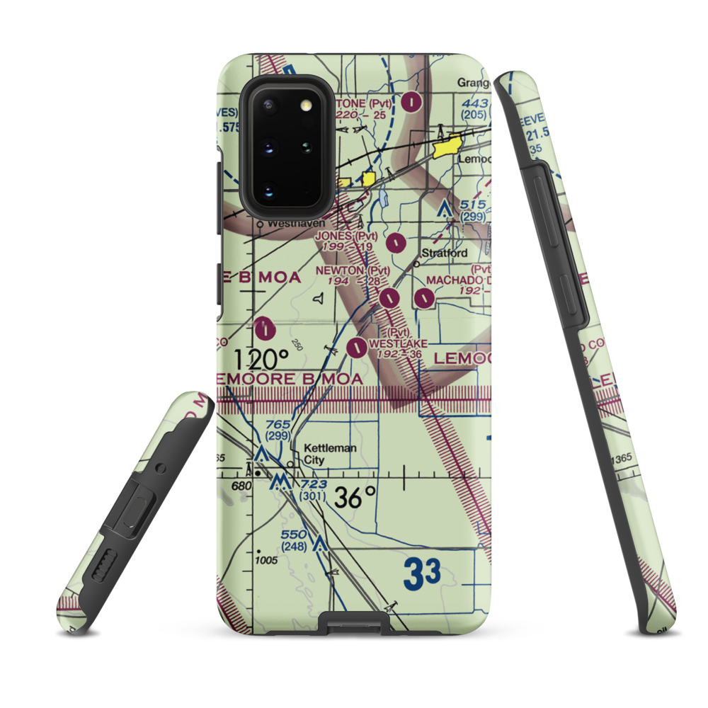 Westlake Farms Airport (92CA) VFR Sectional Samsung Phone Case Samsung Galaxy S20 Plus model shown