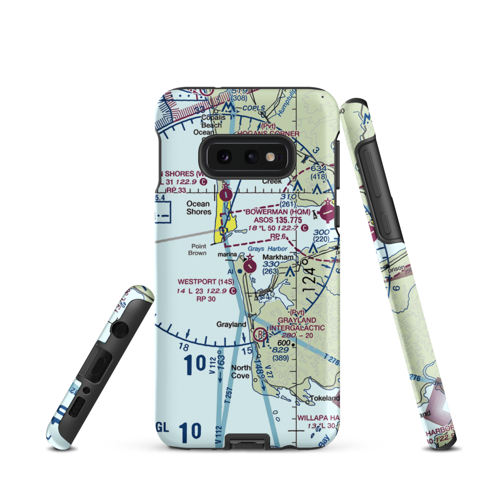 Westport Airport (14S) VFR Sectional Samsung Phone Case Samsung Galaxy S10e model shown