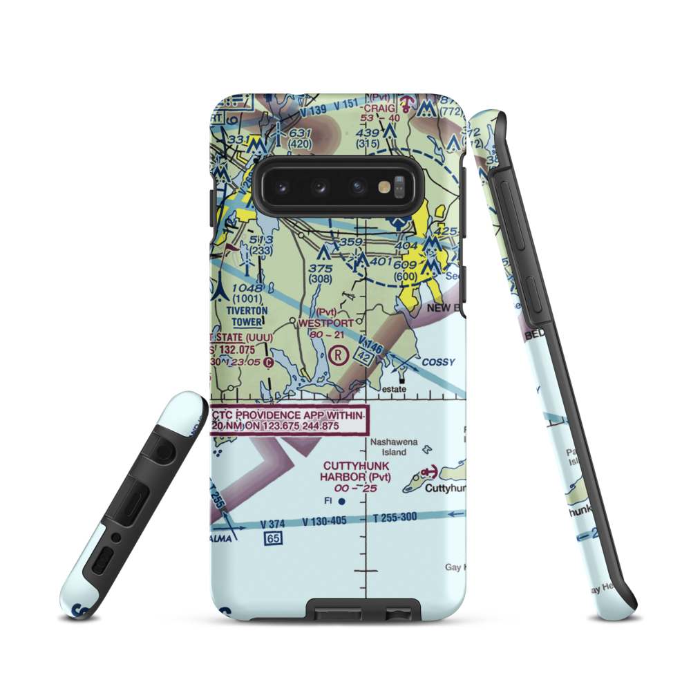 Westport Airport (3MA5) VFR Sectional Samsung Phone Case Samsung Galaxy S10 model shown