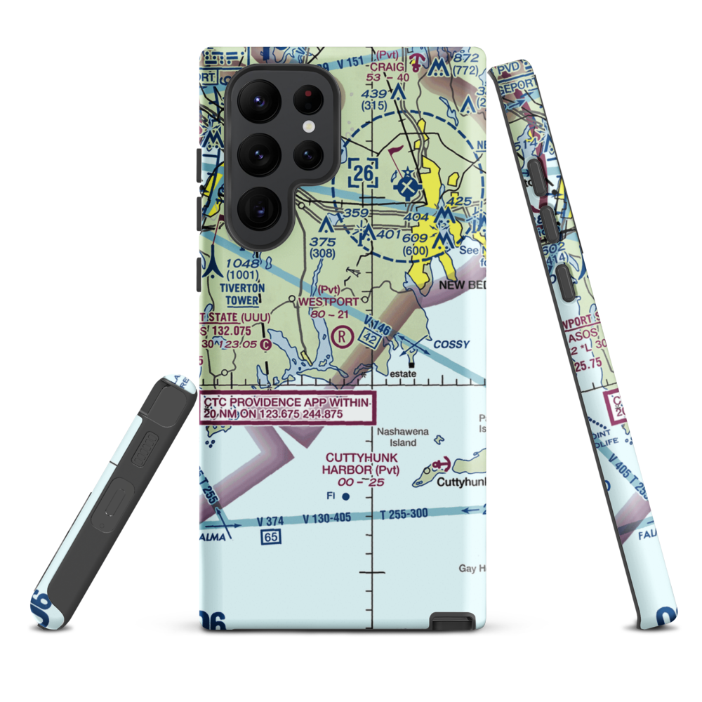 Westport Airport (3MA5) VFR Sectional Samsung Phone Case Samsung Galaxy S22 Ultra model shown