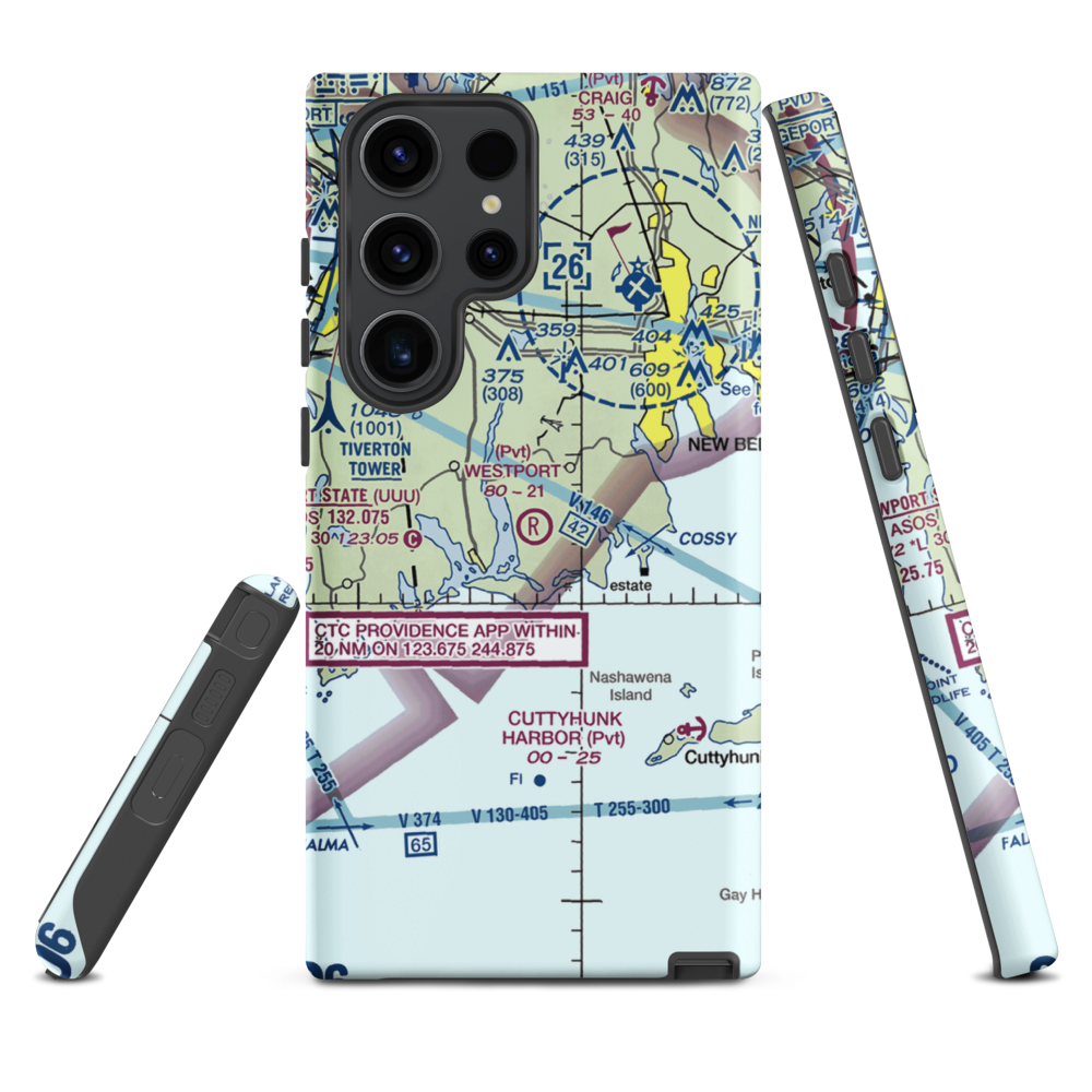 Westport Airport (3MA5) VFR Sectional Samsung Phone Case Samsung Galaxy S23 Ultra model shown