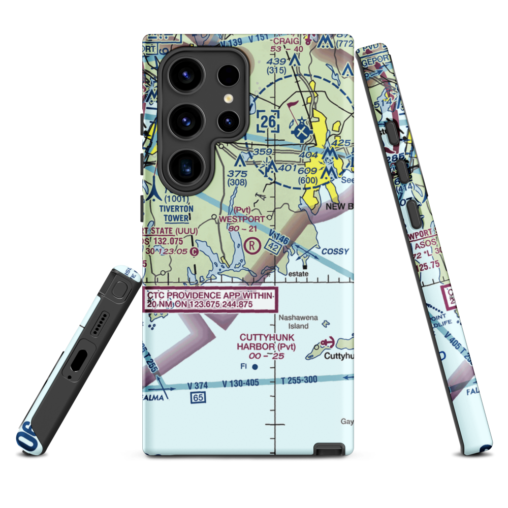 Westport Airport (3MA5) VFR Sectional Samsung Phone Case Samsung Galaxy S24 Ultra model shown