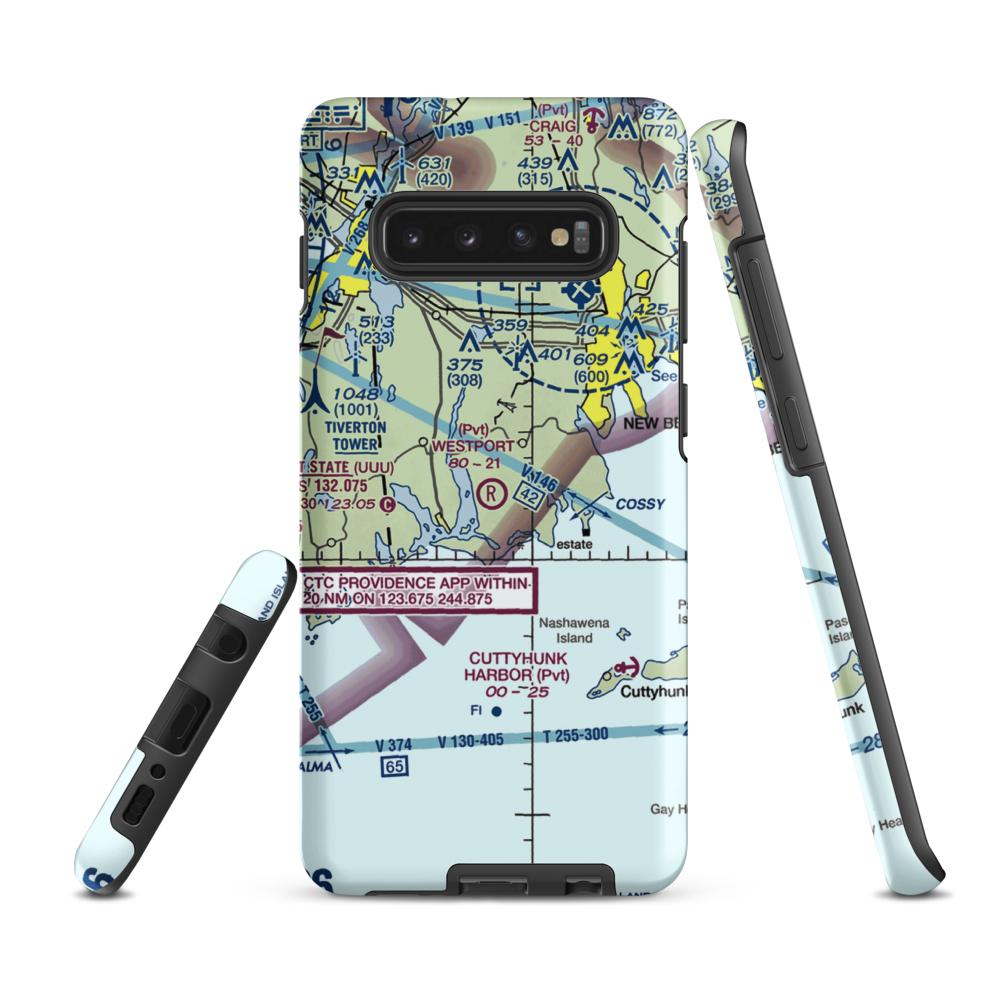 Westport Airport (3MA5) VFR Sectional Samsung Phone Case Samsung Galaxy S10 Plus model shown