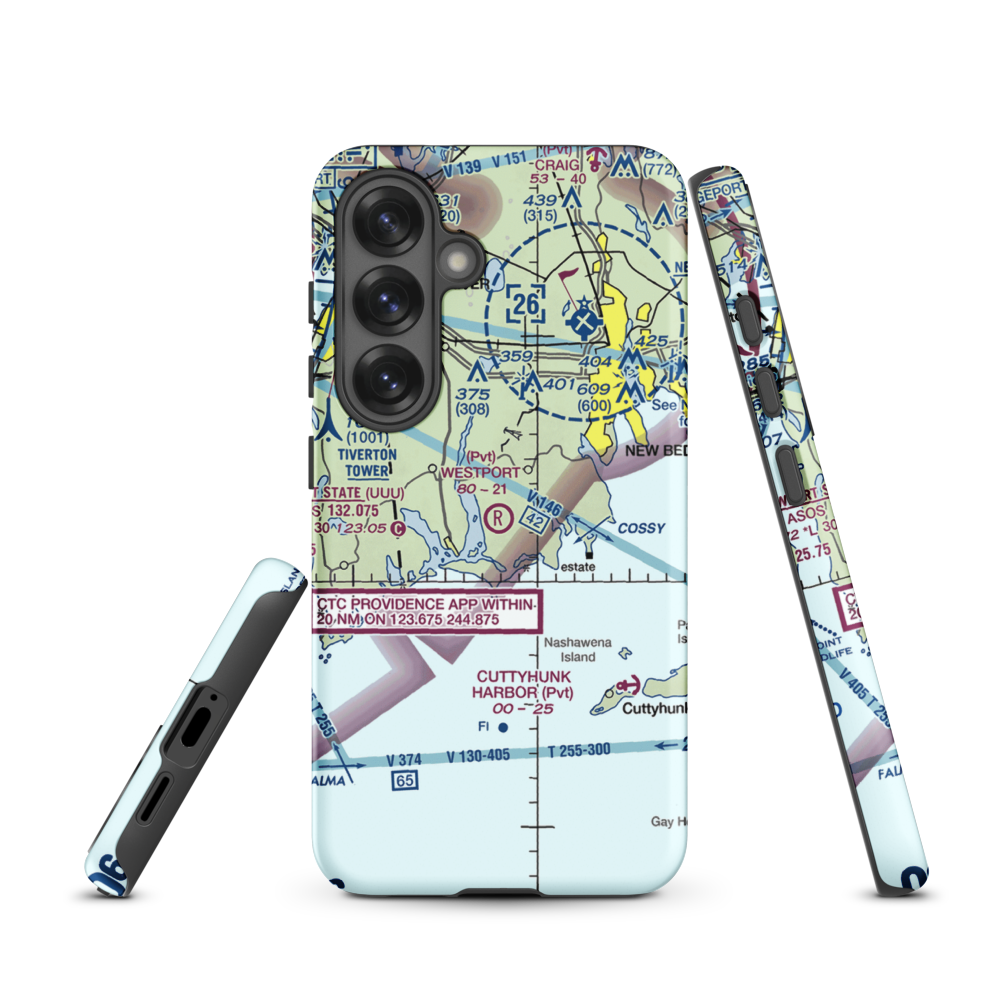 Westport Airport (3MA5) VFR Sectional Samsung Phone Case Samsung Galaxy S25 model shown