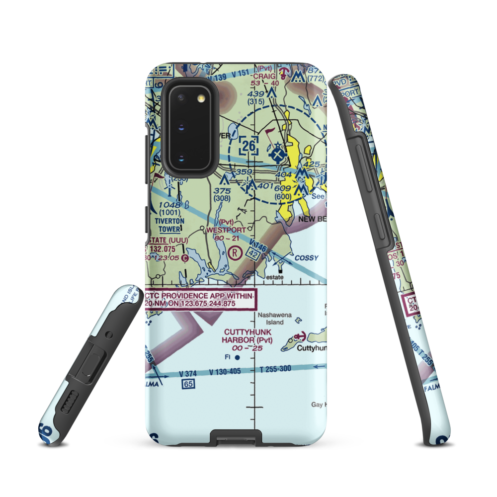 Westport Airport (3MA5) VFR Sectional Samsung Phone Case Samsung Galaxy S20 model shown