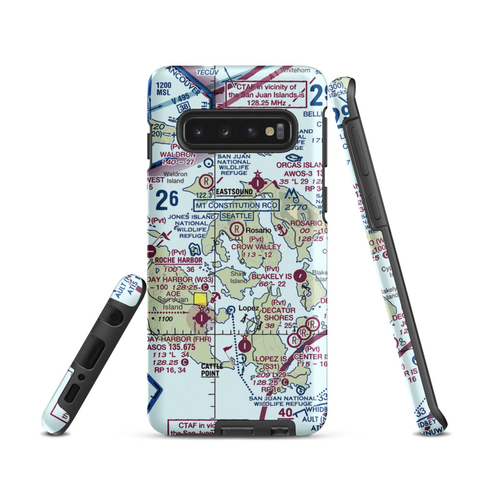 Westsound/Wsx Seaplane Base (WA83) VFR Sectional Samsung Phone Case Samsung Galaxy S10 model shown