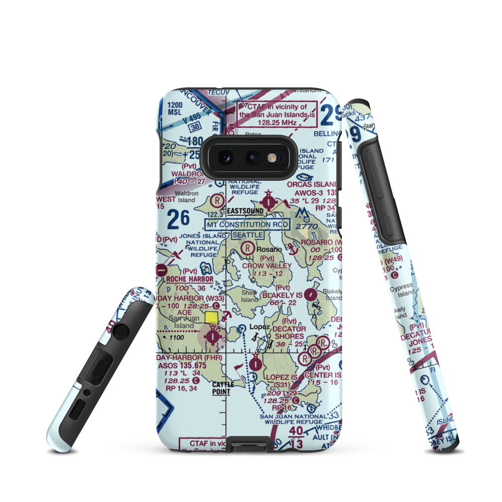 Westsound/Wsx Seaplane Base (WA83) VFR Sectional Samsung Phone Case Samsung Galaxy S10e model shown
